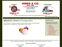 Tablet Screenshot of hinesonions.com